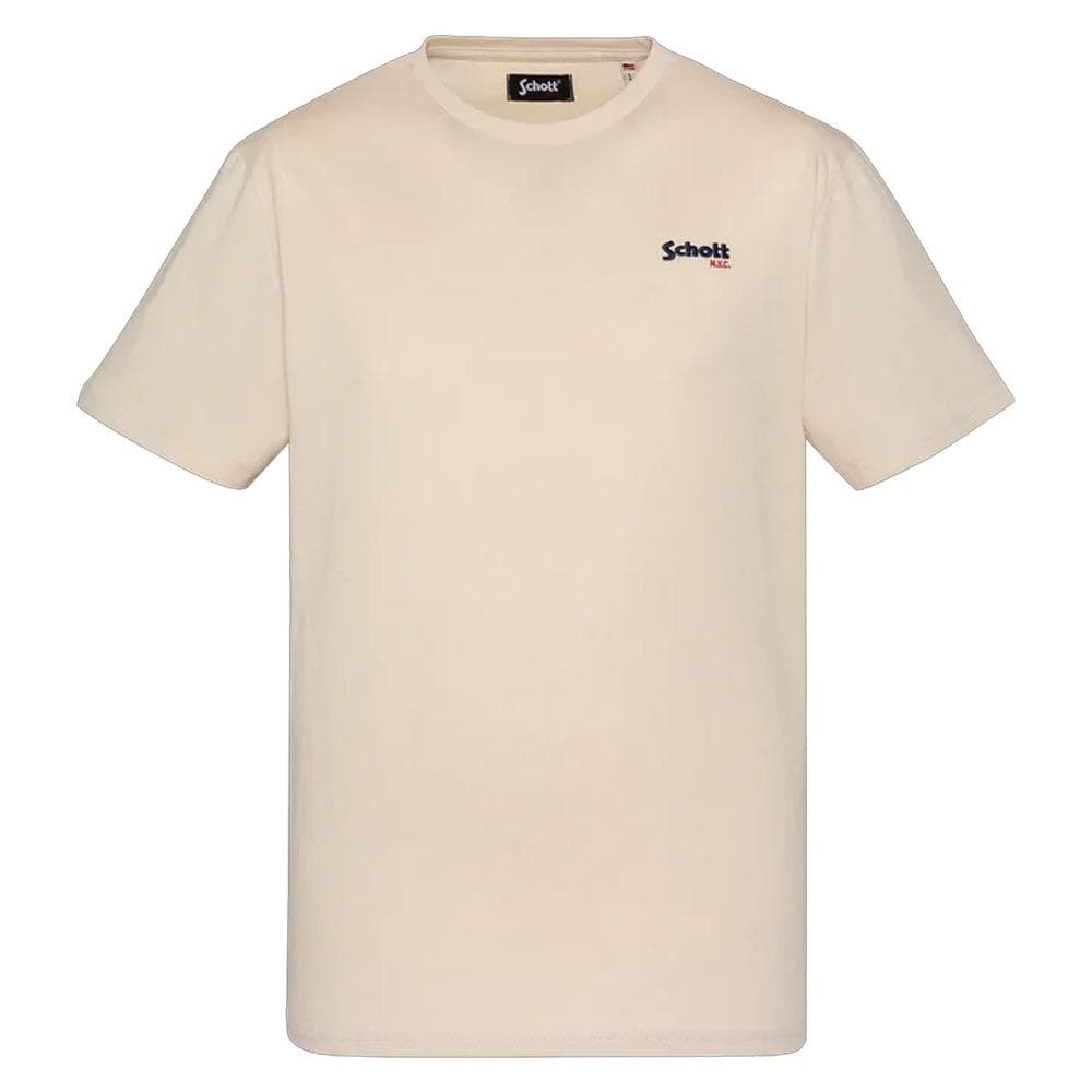 T-shirt Beige Homme Schott EMB 1