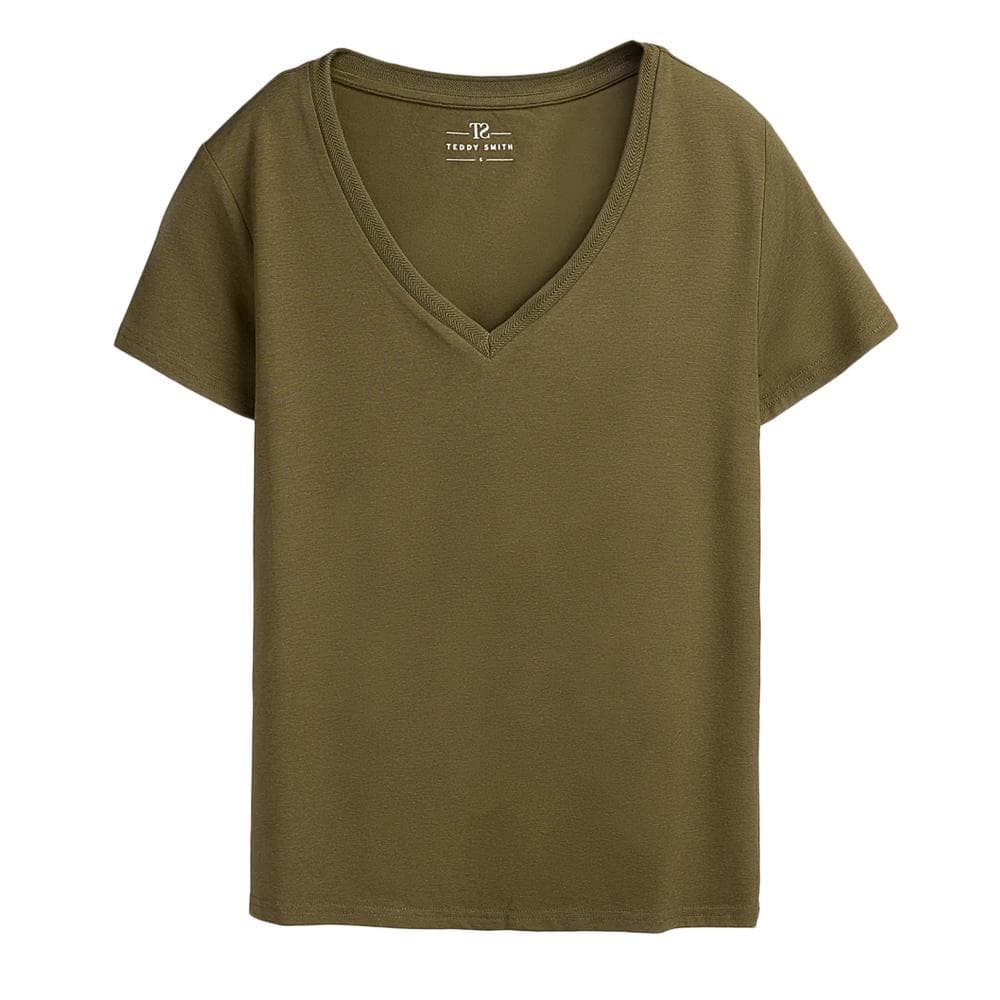 T-shirt Kaki Femme Teddy Smith Mia 1