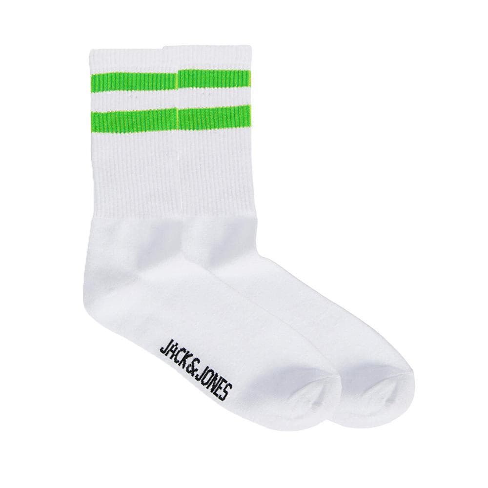 X1 Paire de Chaussettes Blanche/Vert Homme Jack & Jones Tennis 1