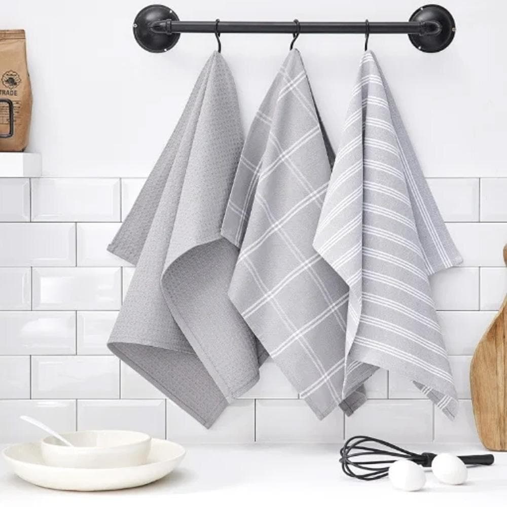 Lot De 3 Torchons Gris Today Essential 1