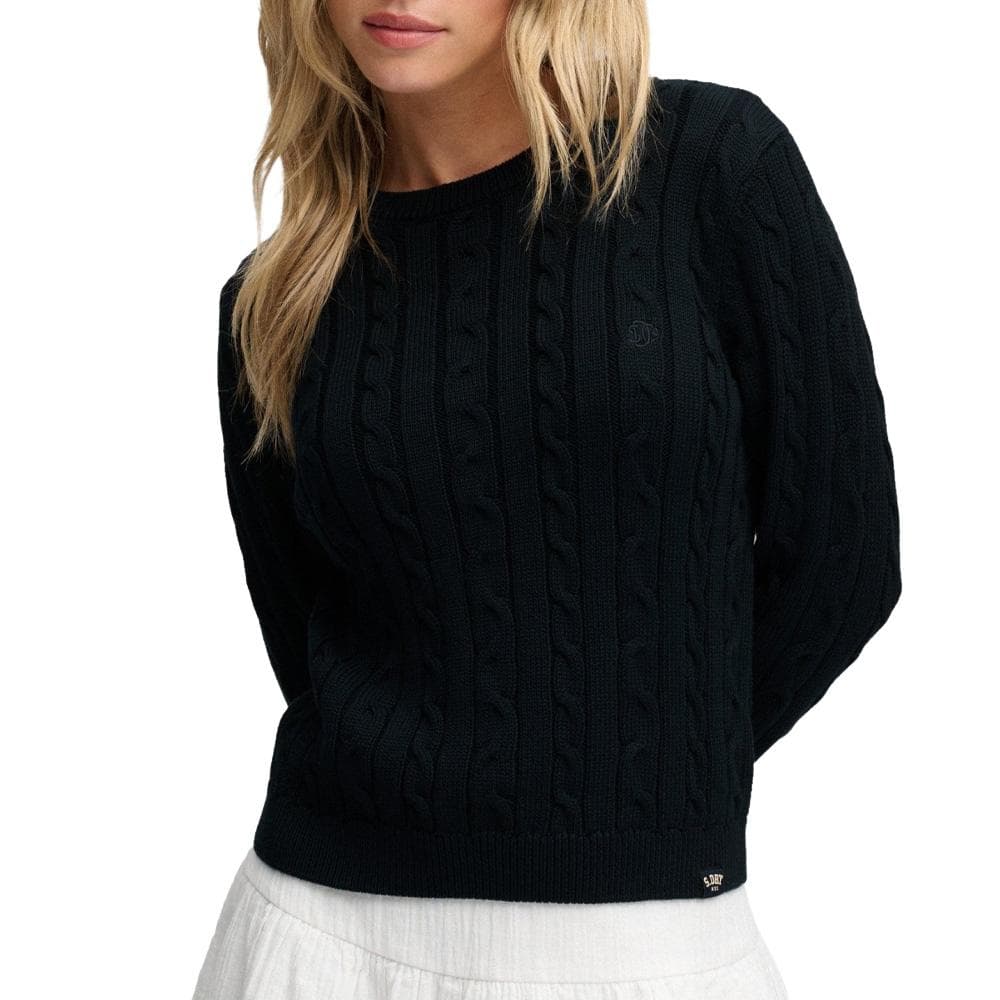 Pull Marine Femme Superdry Essentials Cable Jumper 1