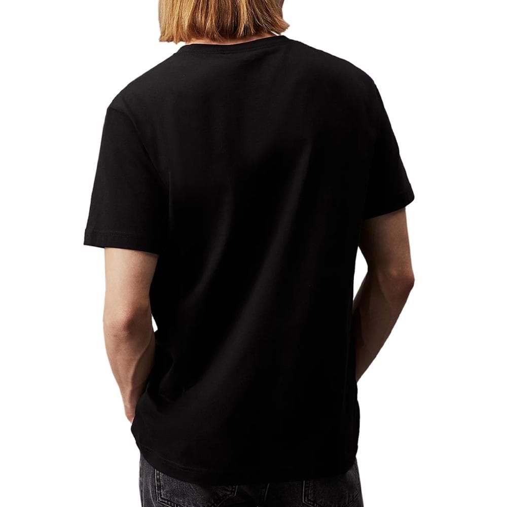 T-shirt Noir Homme Calvin Klein Jeans Meta Monogram 2