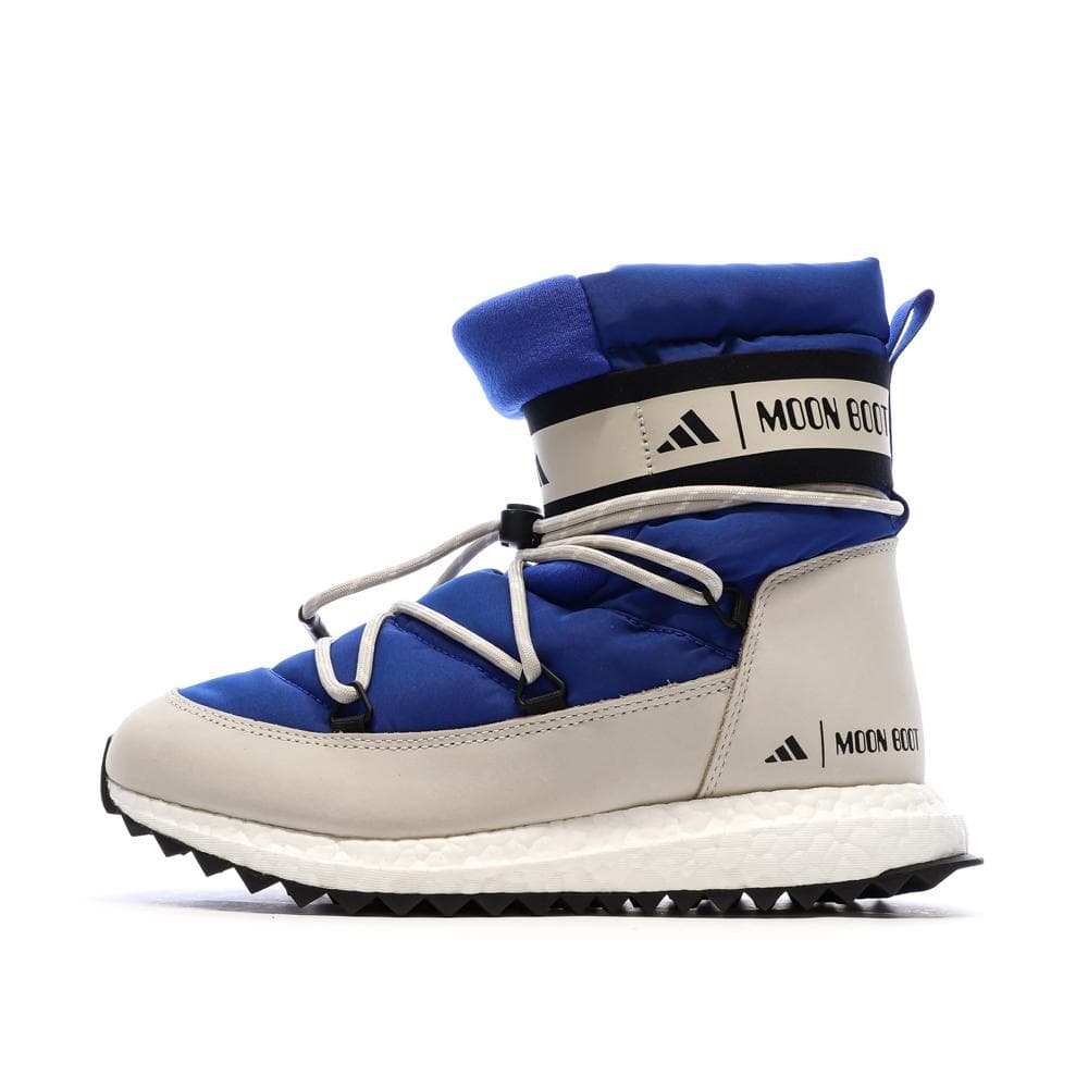 Moon Boot Bleu/Blanc/Noir Garçon Adidas High 1