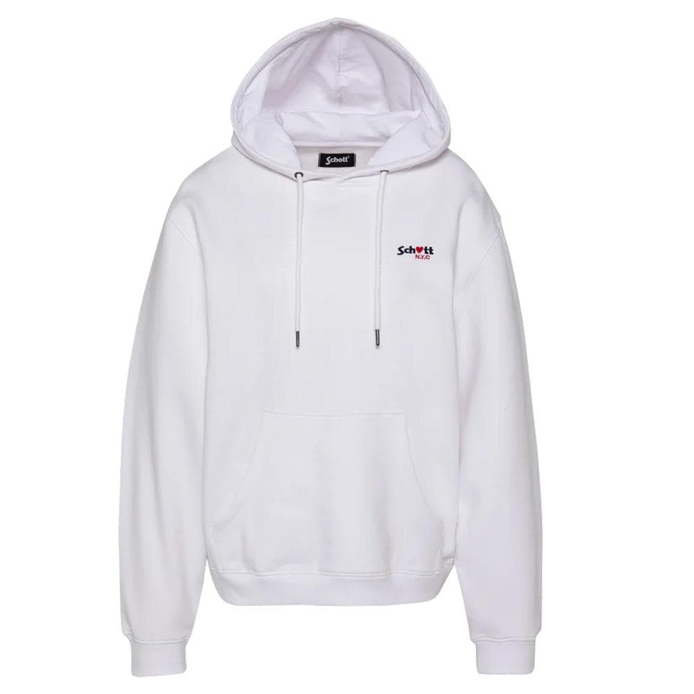 Sweat Blanc Femme Schott SWHBRODEDW 1