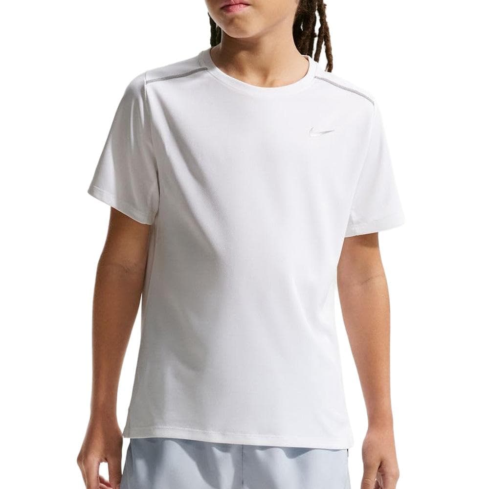 T-Shirt de Sport Blanc Garçon Nike Running Miler 1