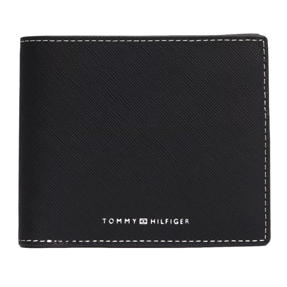 Portefeuille Noir Homme Tommy Hilfiger Saffiano 1