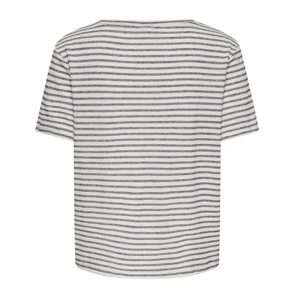 T-Shirt Beige/Marine Femme JDY Korna 2