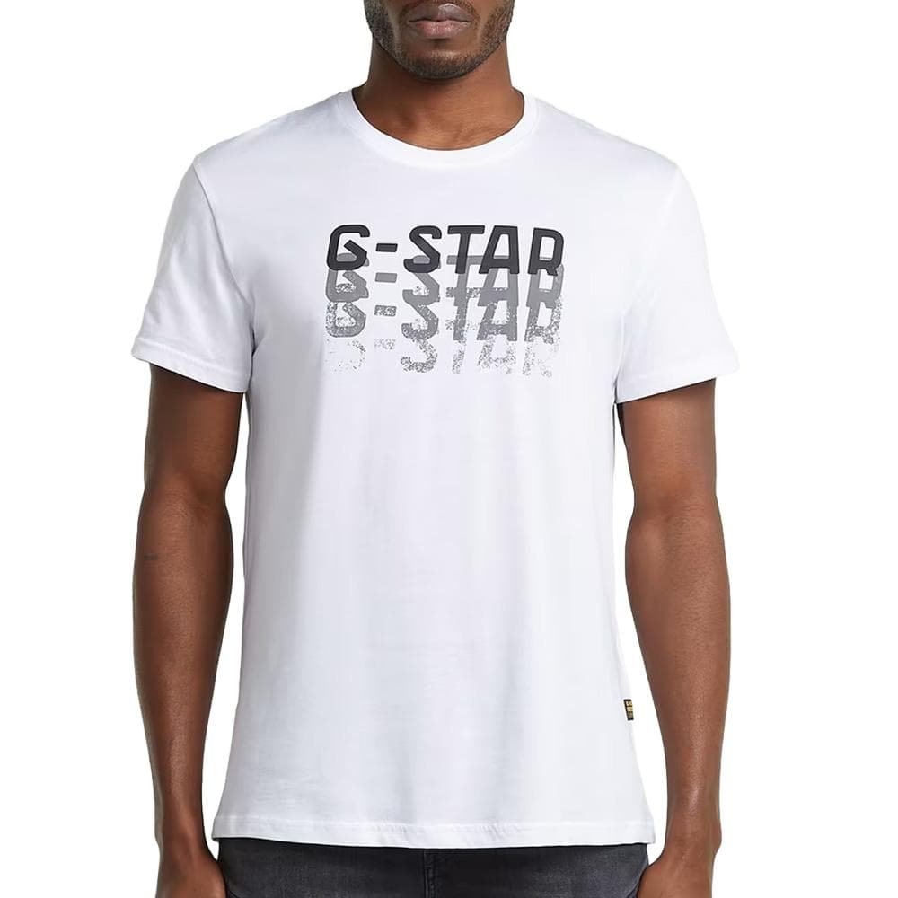 T-Shirt Blanc Homme G-Star RAW Faded 1