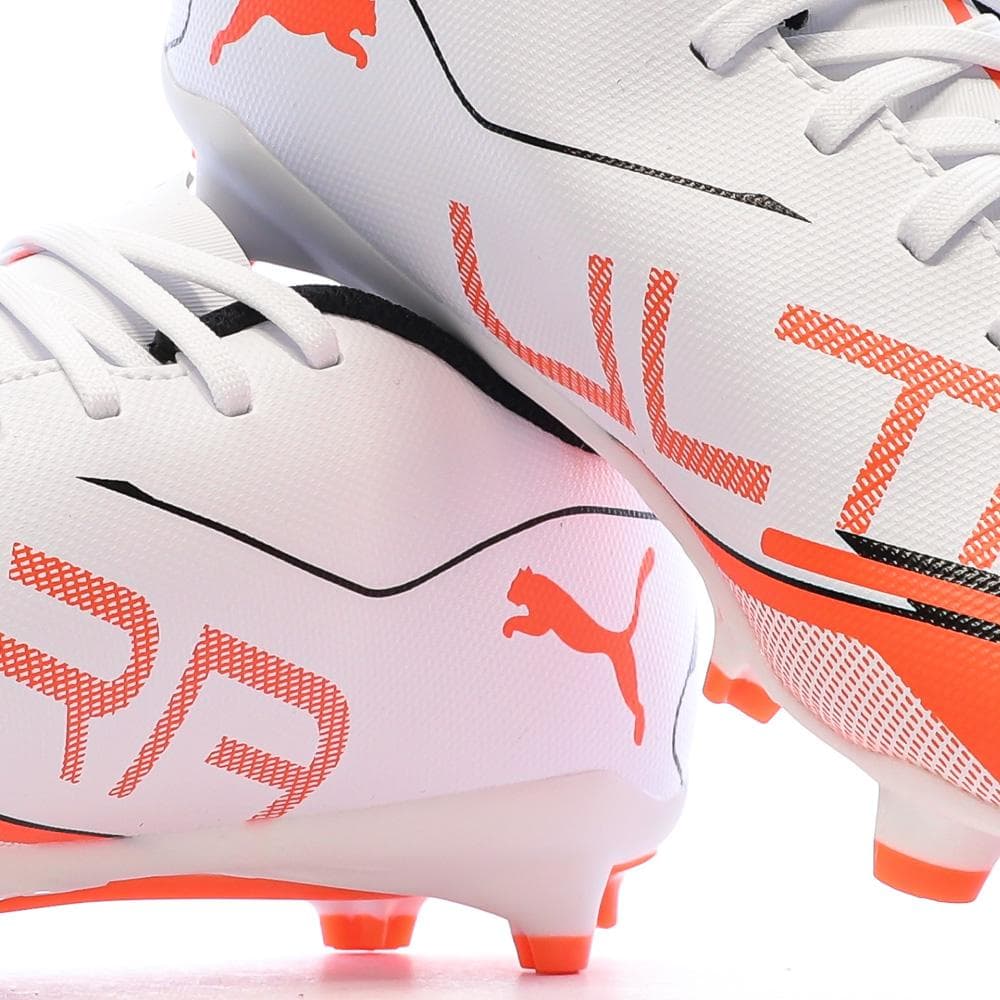 Chaussures de Foot Blanc/Orange Junior Puma Ultra 5 Play FG/AG 7