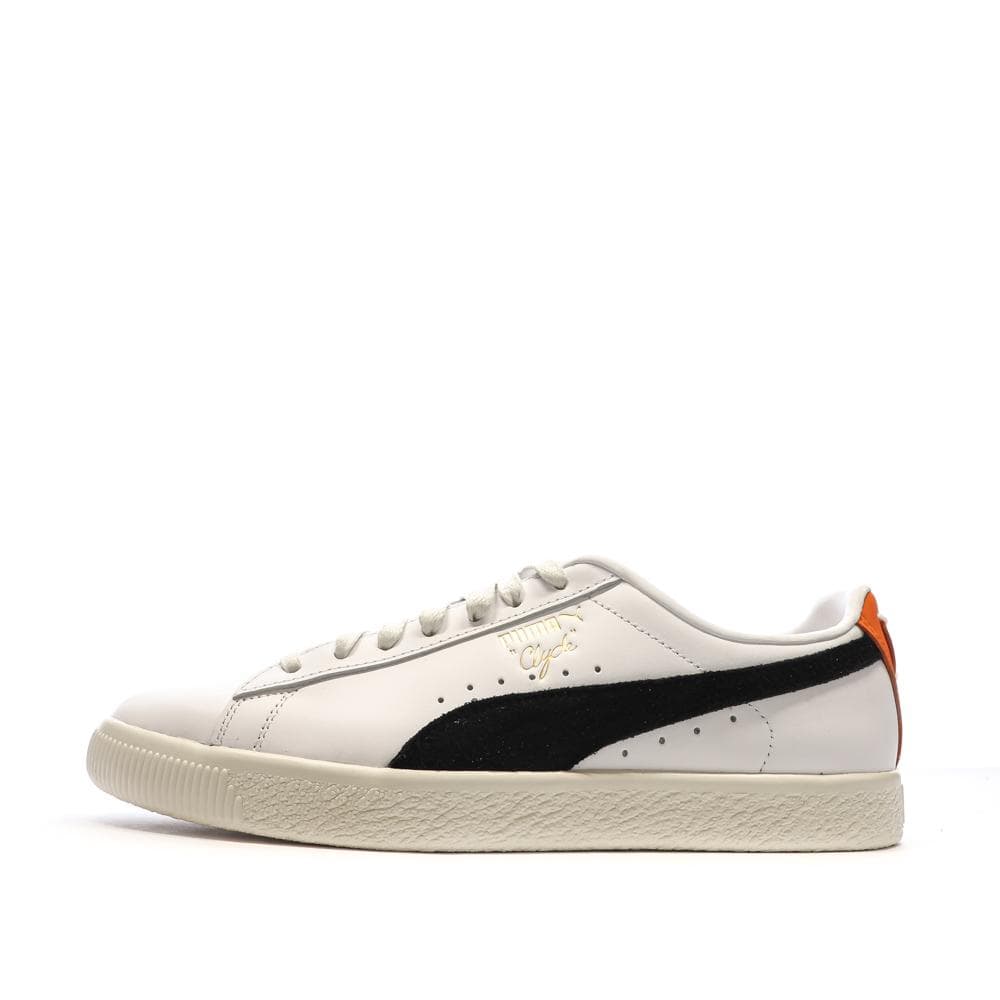 Baskets Blanches/Noires Homme Puma Clyde Base 1