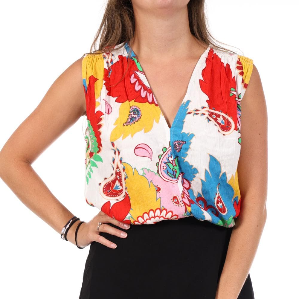 Blouse Blanc/Bleu Femme Les Tropéziennes Mayabay 1