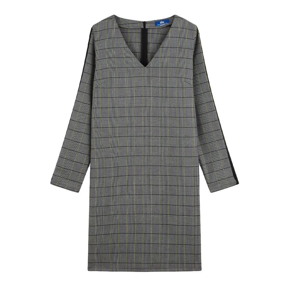 Robe grise à carreaux Femme TBS Jikel 1