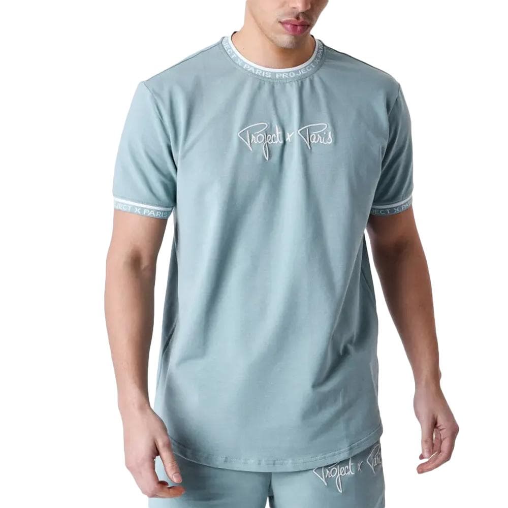 T-Shirt Bleu/Blanc Homme Project X Paris 2511114 1