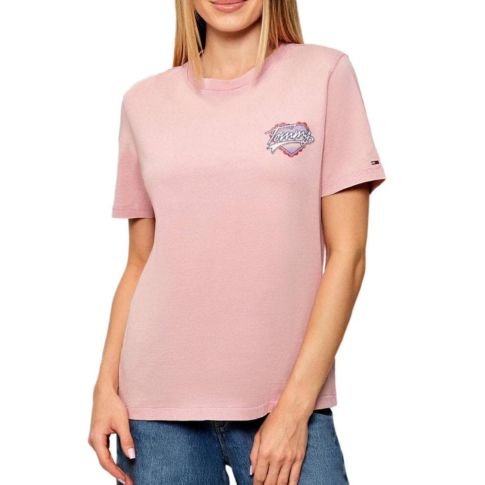 T-Shirt Rose Femme Tommy Hilfiger DW0DW21524 1