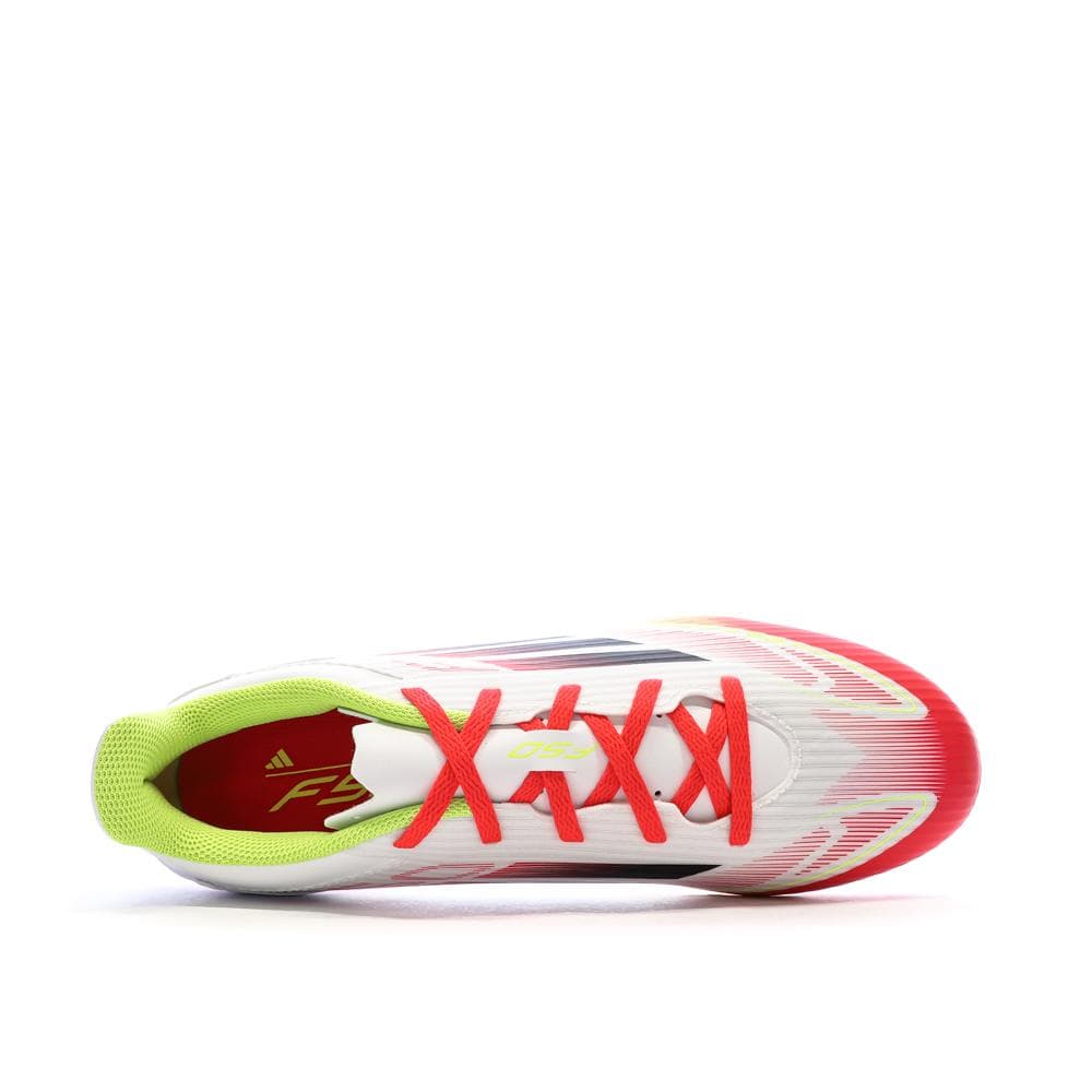 Chaussures de Foot Blanc/Rouge Homme Adidas F50 Club FG/MG 4