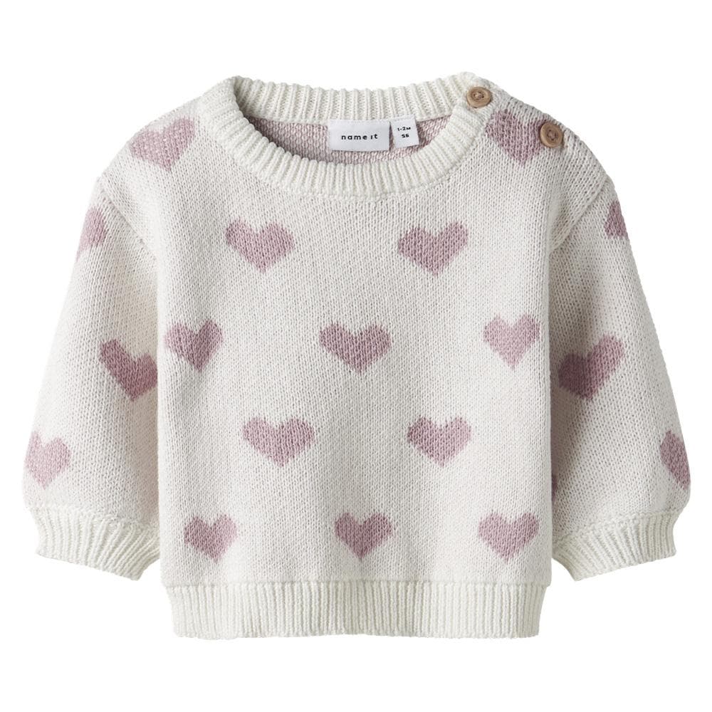 Pull Blanc/Rose Fille Name it Foana 1
