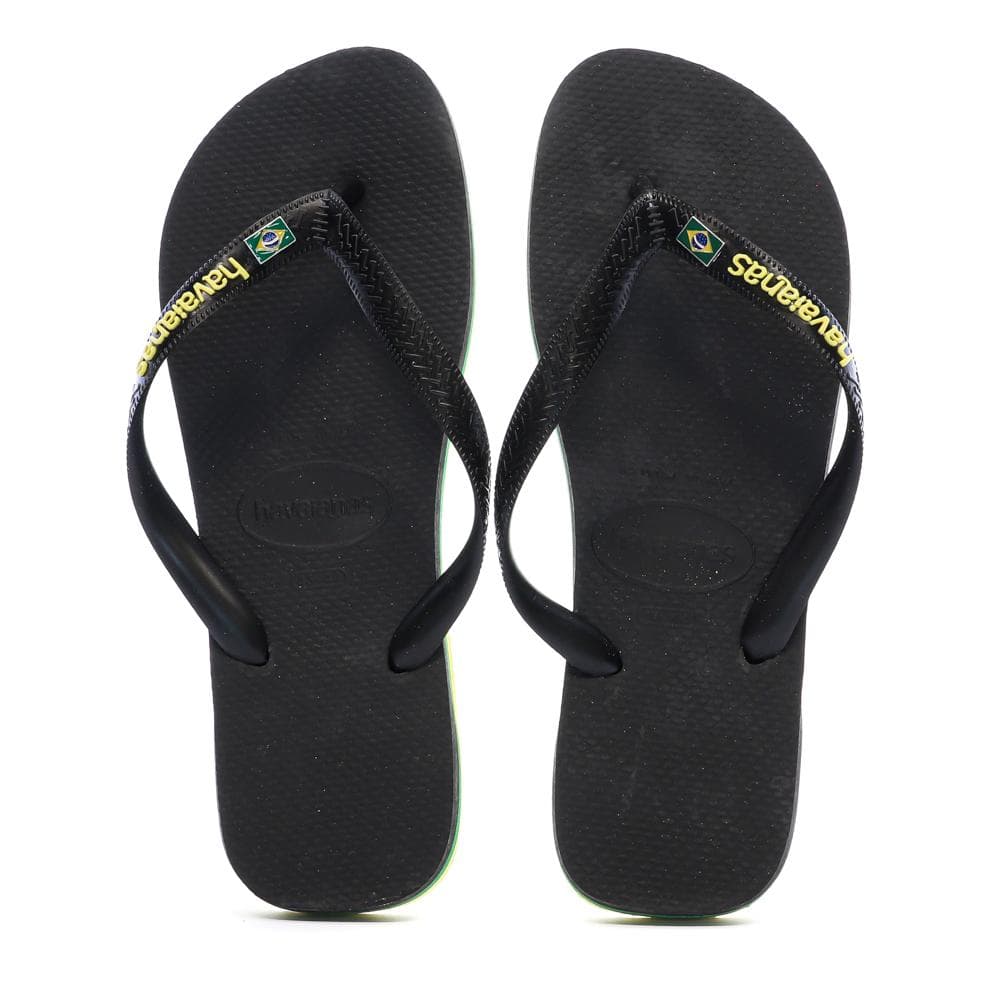 Tongs Noir/Jaune Homme Havaianas Brasil Layers 3