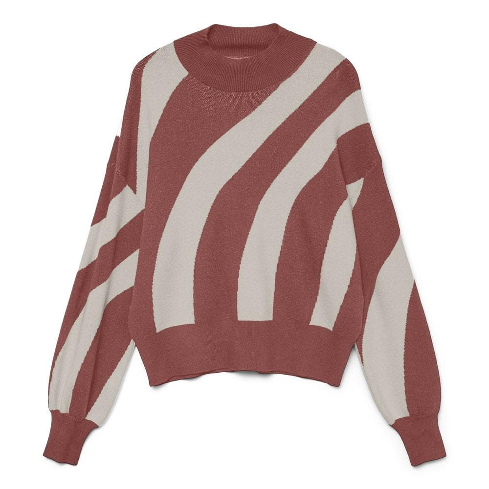 Pull Terracotta Femme Vero Moda Newlabi Stripe 1