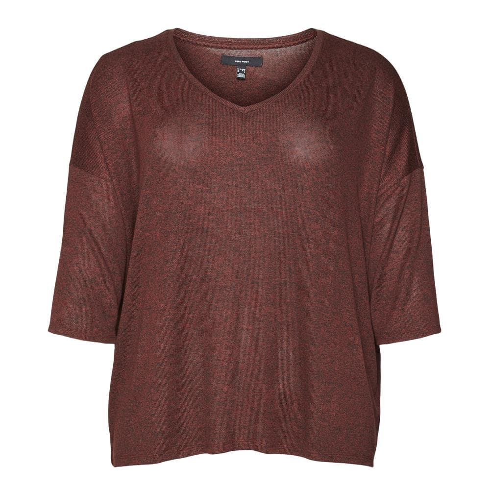 Pull Rouge Femme Vero Moda Curve Brianna 3/4 1