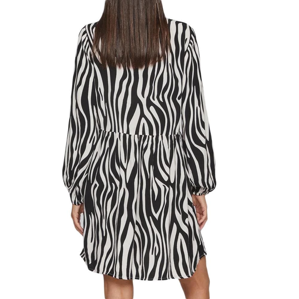Robe Noire/Blanche à Motifs Femme Vila Vifini 2