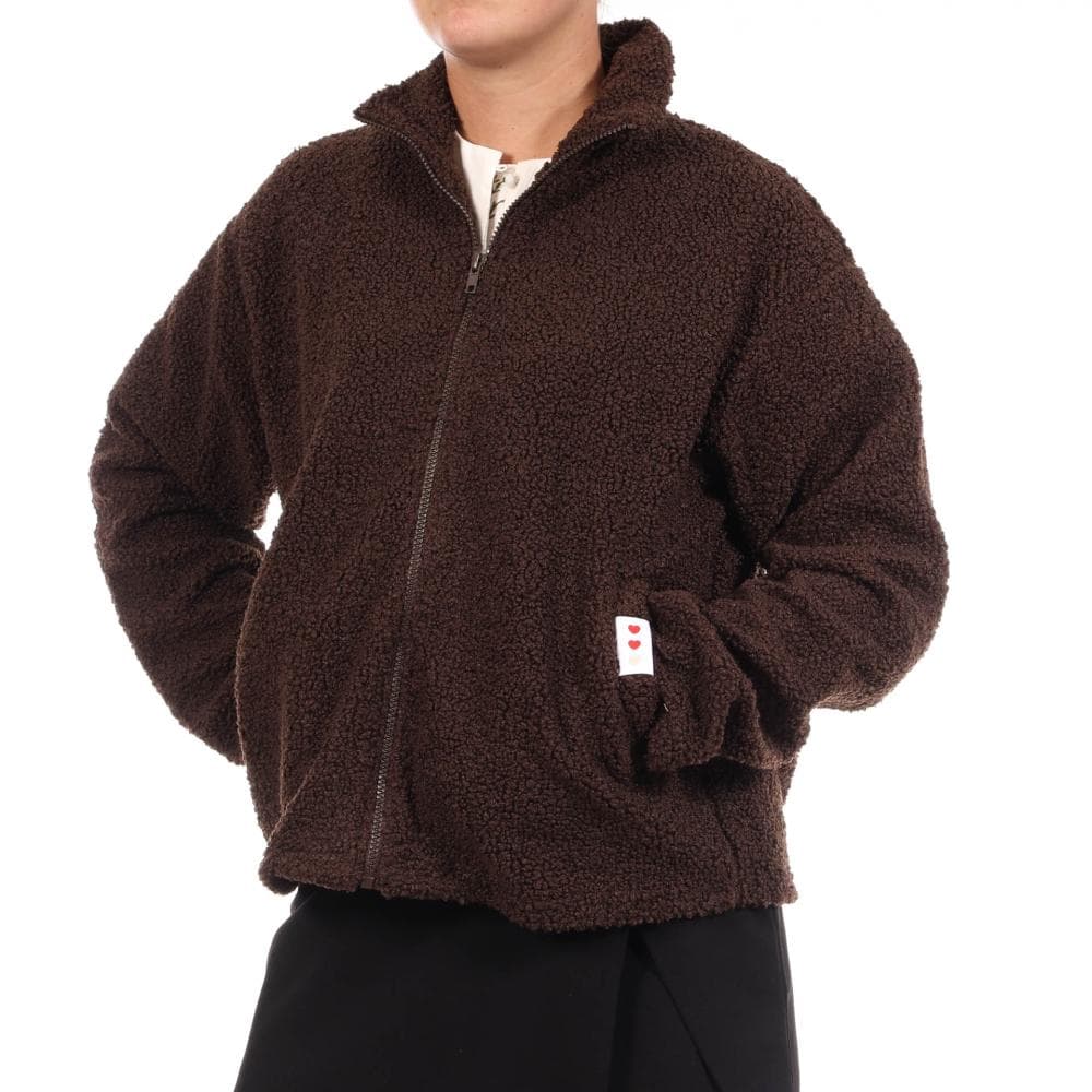 Sweat Marron Femme Pieces Pckatty 1