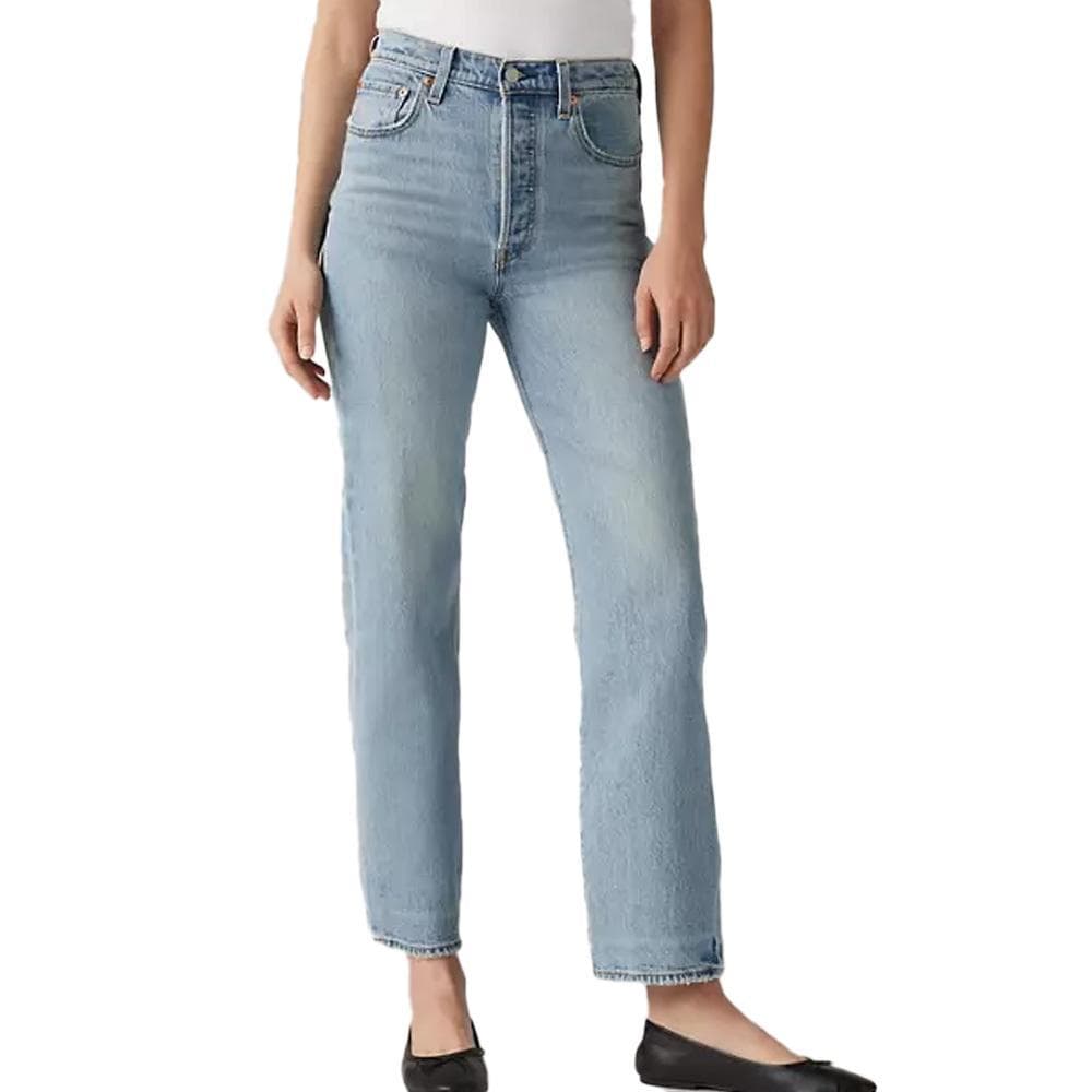 Jean Bleu Clair Femme Levi's Ribcage Straight Ankle Med 72693 1