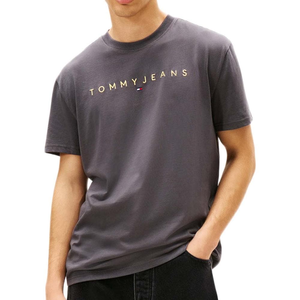 T-Shirt Gris Homme Tommy Hilfiger Reg Linearss 1