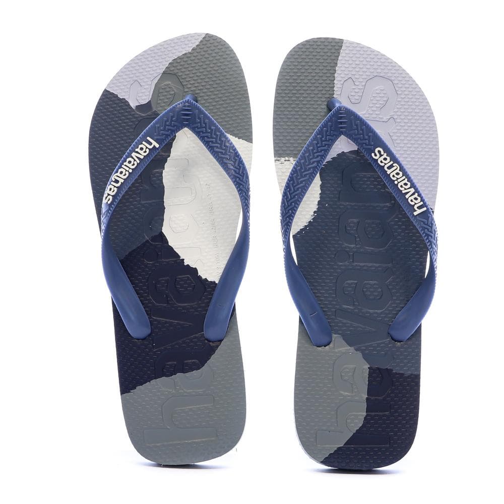 Tongs Bleu/Marine/Grise Homme Havaianas Logomania 3