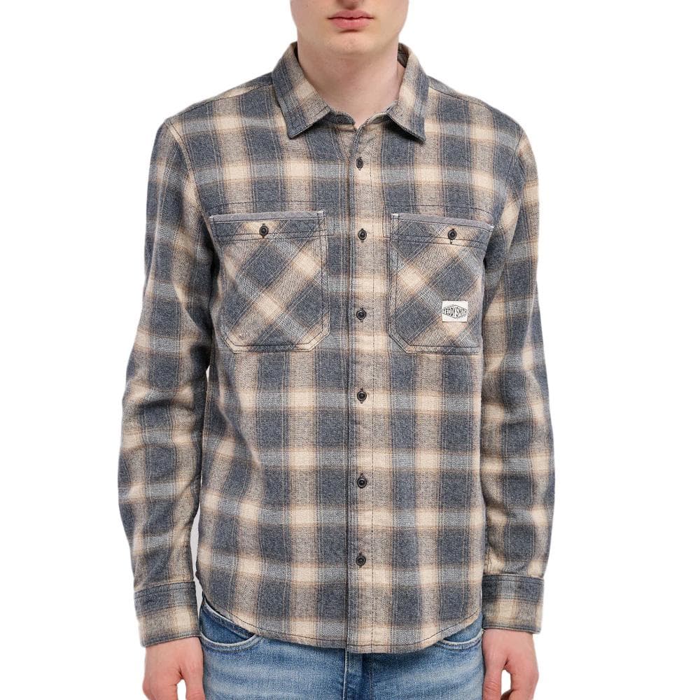 Chemise Grise à Carreaux Homme Teddy Smith 10716621D 1