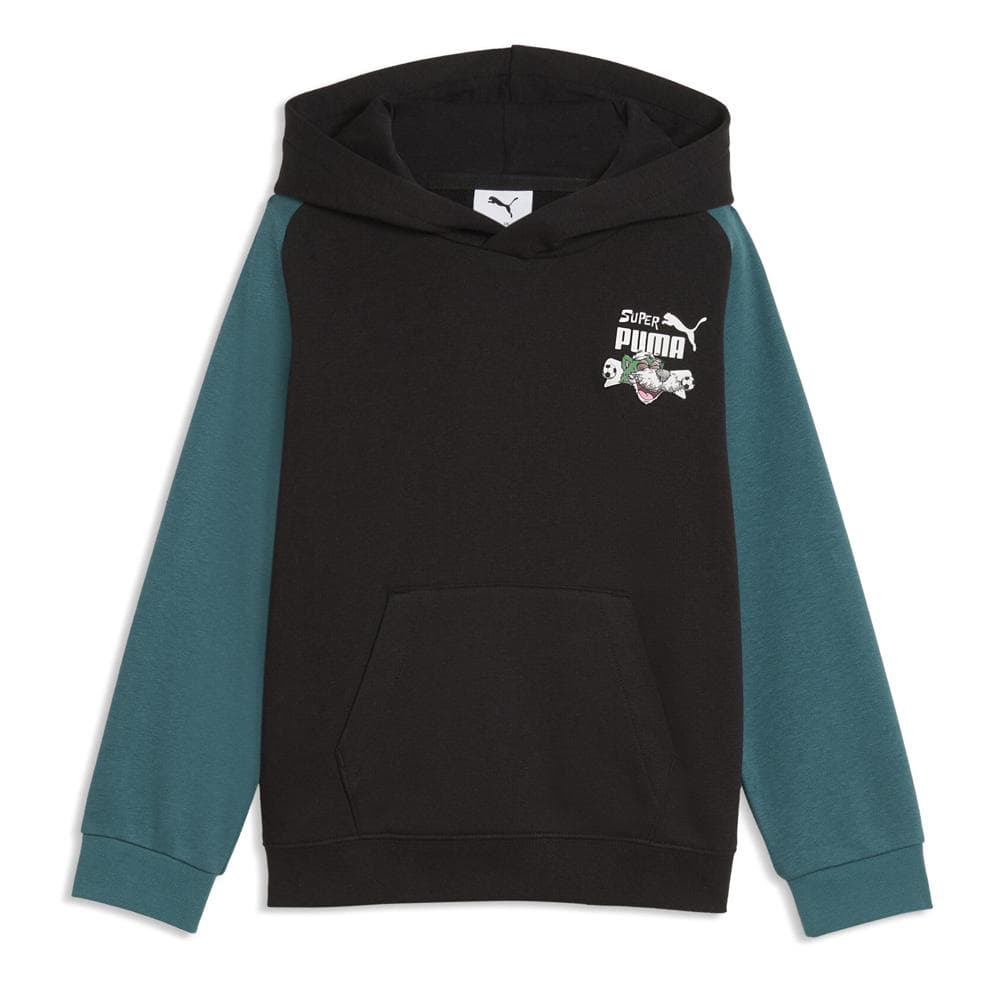Sweat Noir/Vert Garçon Puma Super Puma Hoodie 1