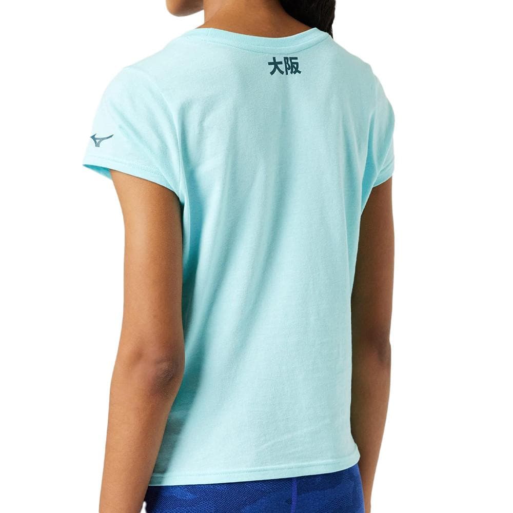 T-shirt Bleu Femme technique Mizuno Athletic 2