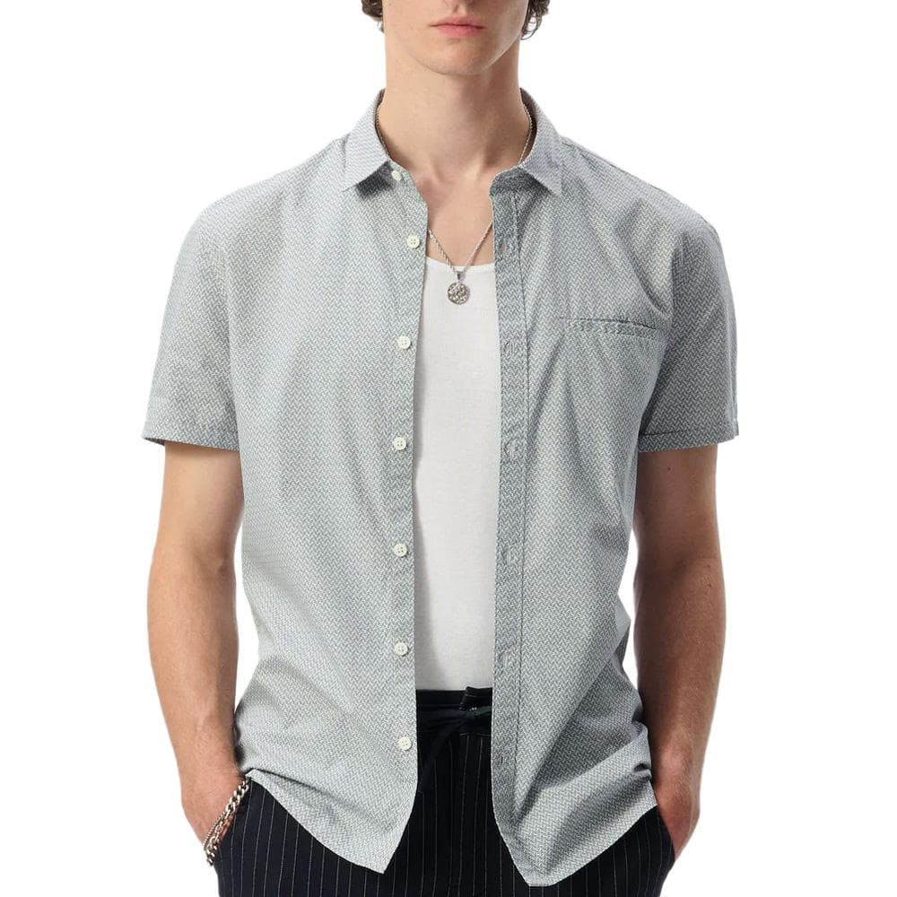 Chemise Bleu à Motifs Homme Teddy Smith Cut 10711556D 1