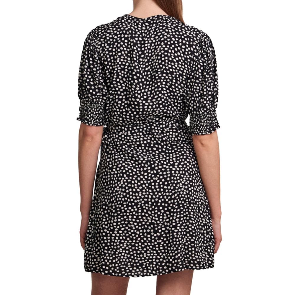 Robe Noire à Motifs Femme Pieces Tala 2