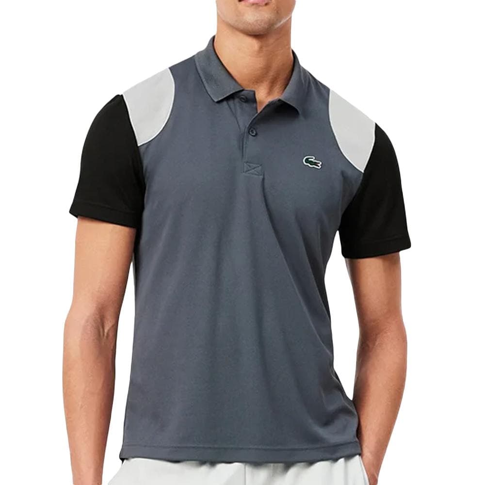 Polo Gris/Noir Homme Lacoste Regular 1