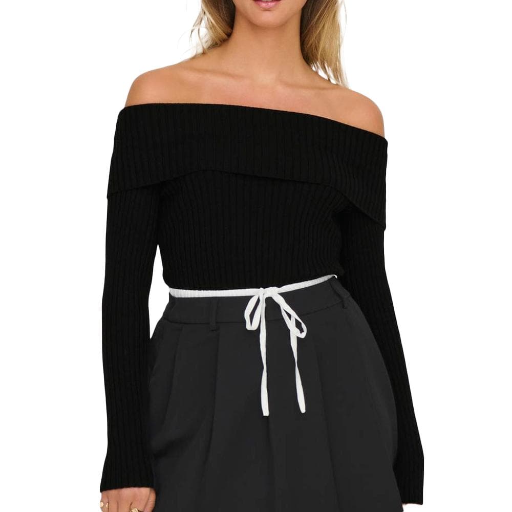 Pull en Maille Noir Femme JDY Shoulder 1
