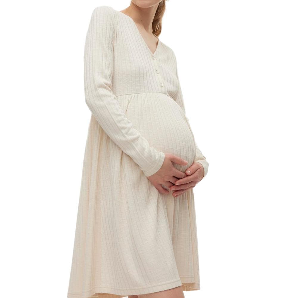 Robe Beige Femme Vero Moda Maternity Rib 1