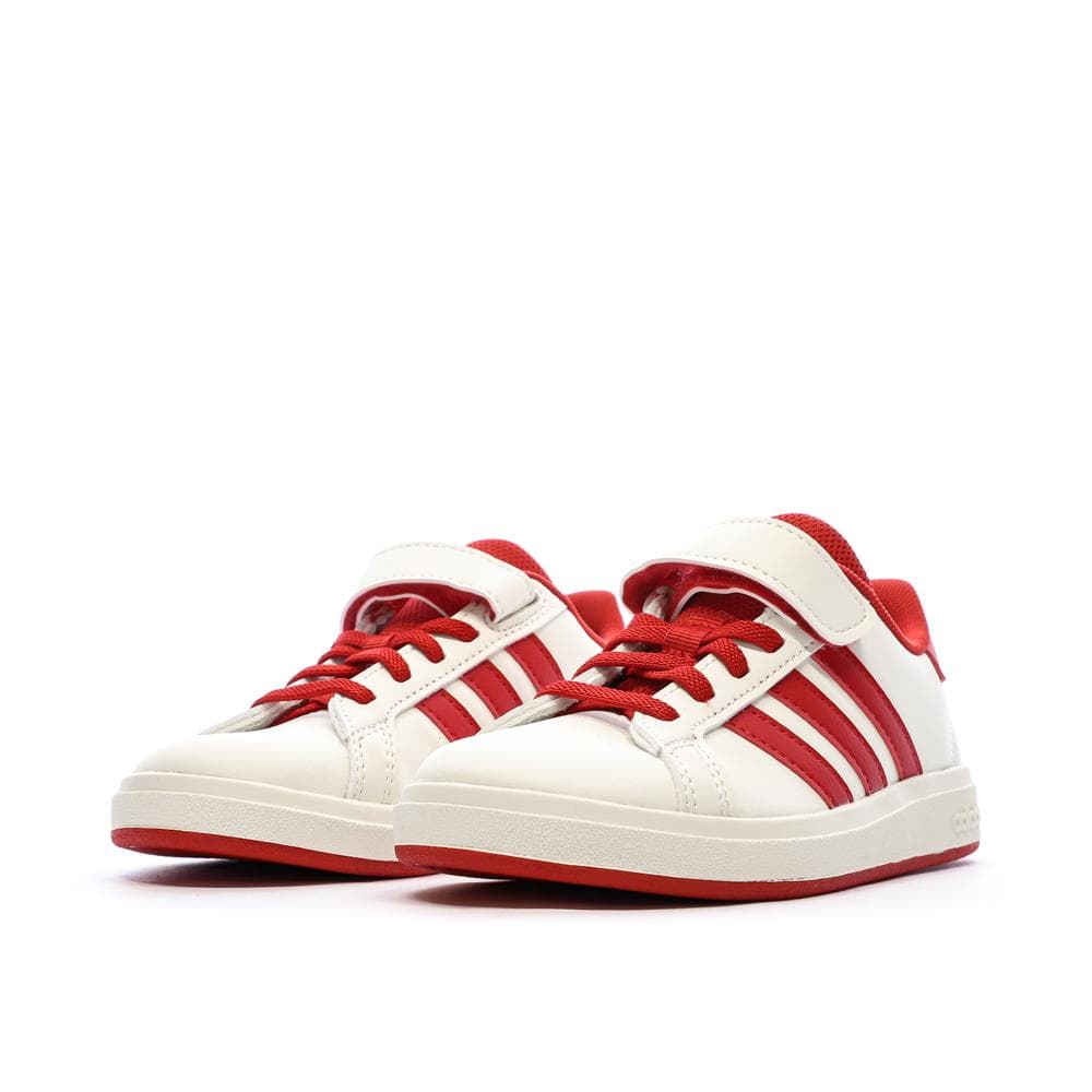 Baskets Ecru/Rouge Garçon Adidas Grand Court 2.0 El C 6