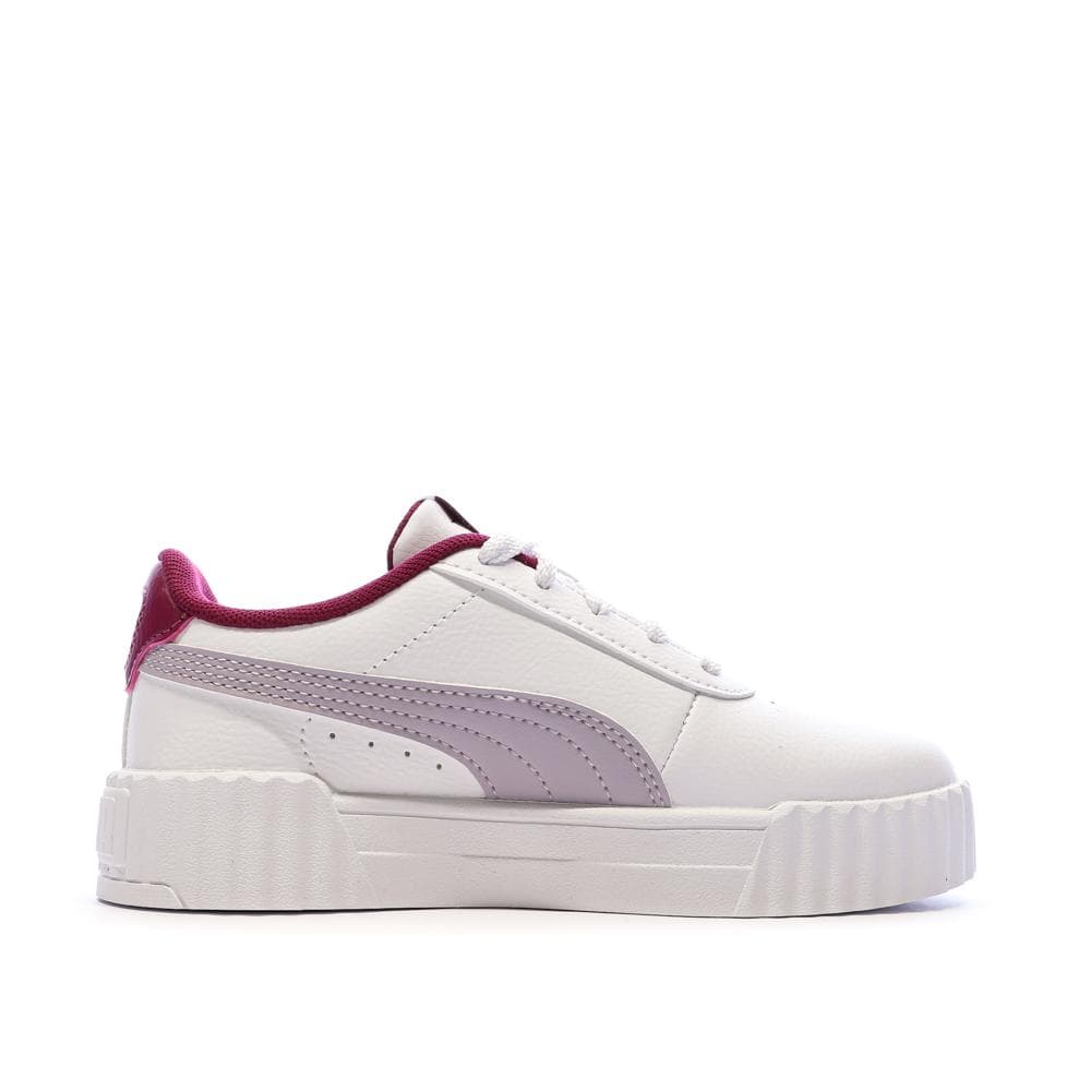 Baskets Blanches/Mauves Fille Puma Carina 3.0 2