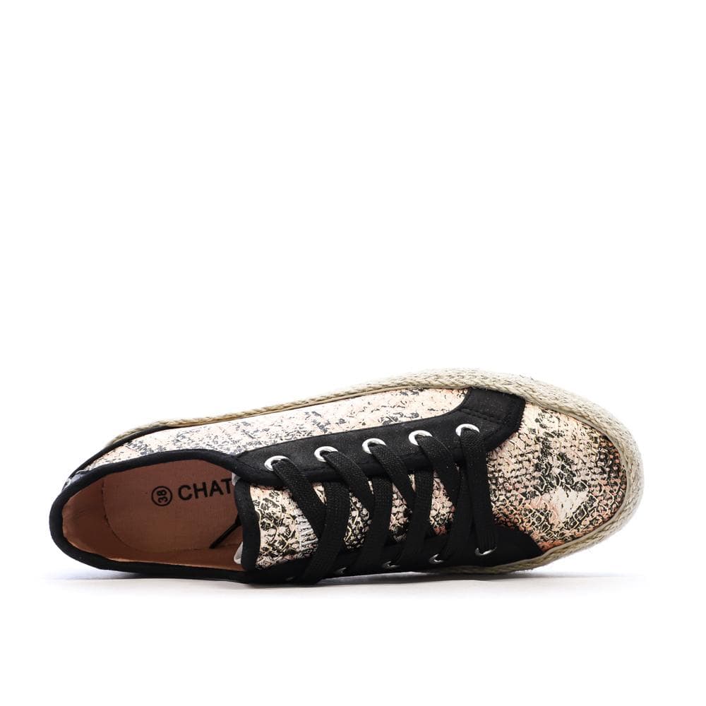 Baskets Noir/Rose Femme Chattawak Paco 4