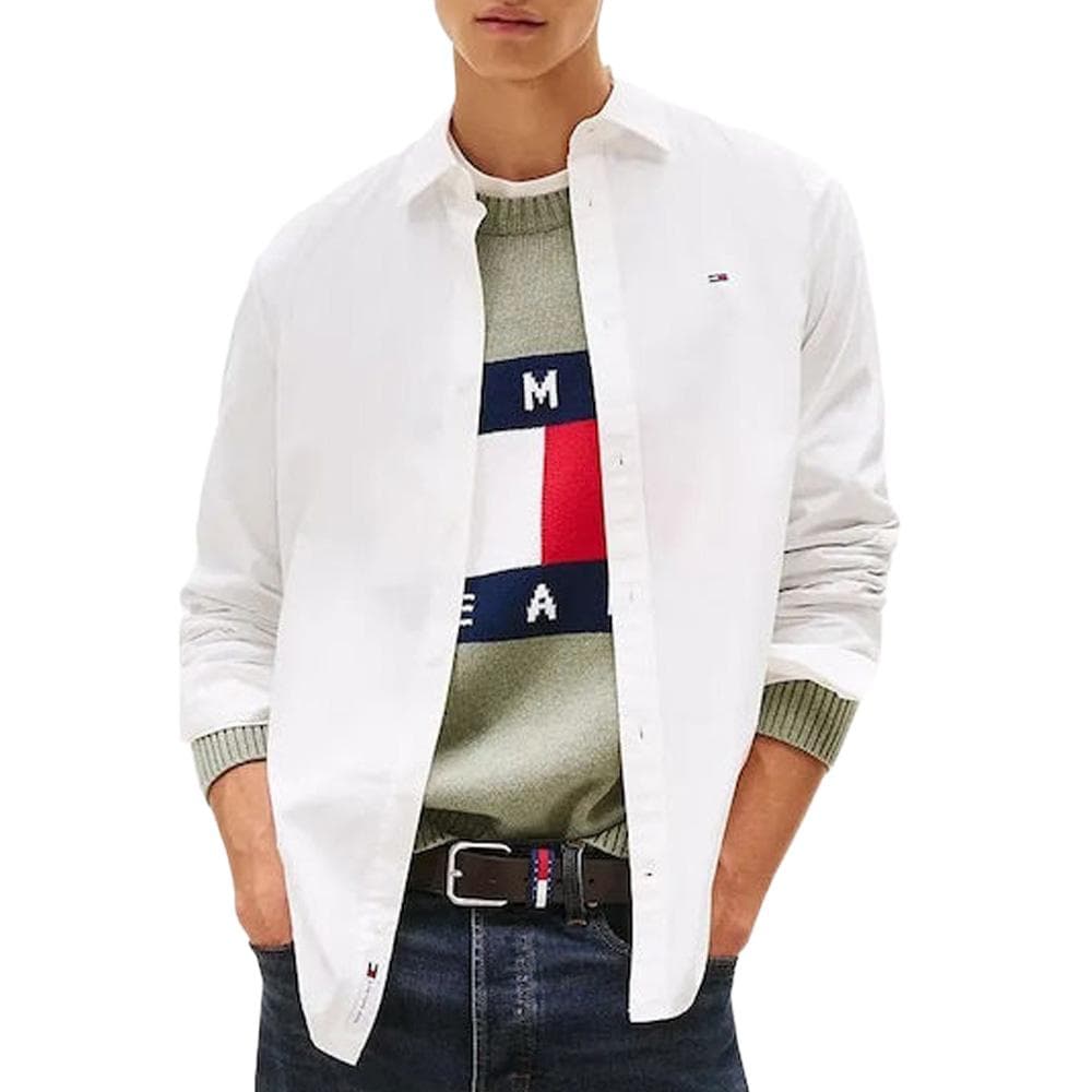 Chemise Beige Homme Tommy Hilfiger Poplin 1