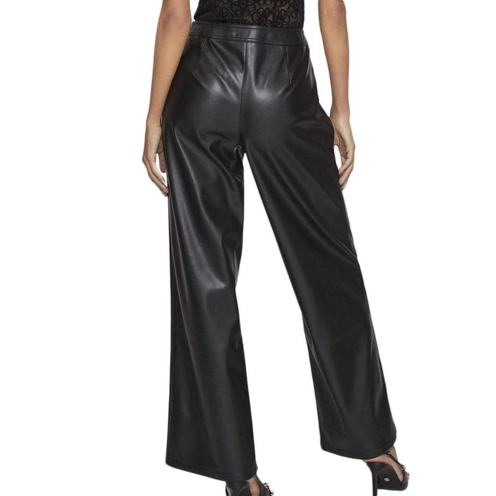 Pantalon Similicuir Noir Femme Vila Vielie Wide 2