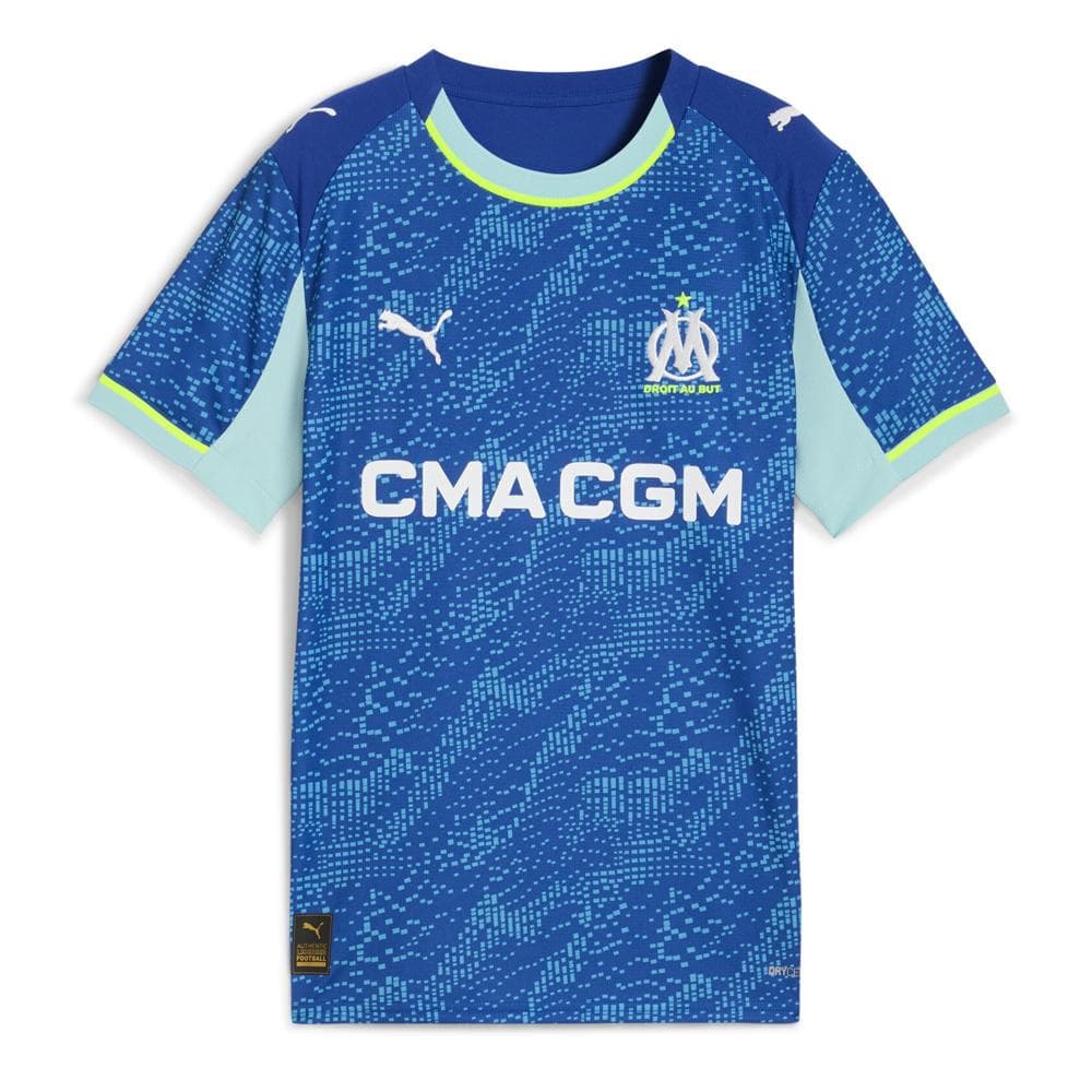 OM Maillot de Football Turquoise/Bleu/Jaune Garçon Puma 25/26 1