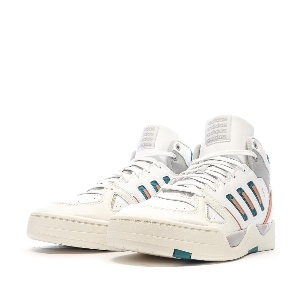 Baskets Blanche/Turquoise Homme Adidas Midcity 6