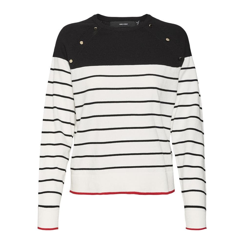 Pull Noir/Blanc Femme Vero Moda Alma 1