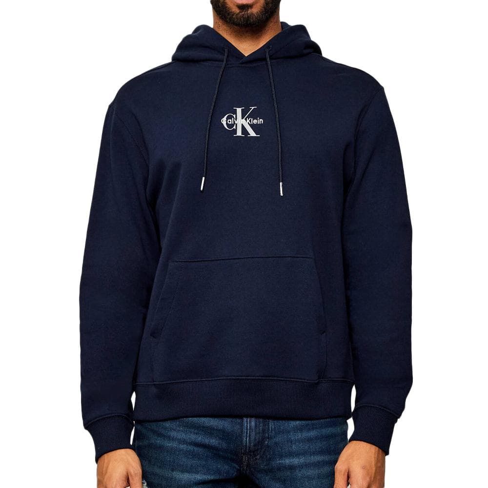 Sweat à Capuche Marine Homme Calvin Klein Jeans 350 terry Micro 1