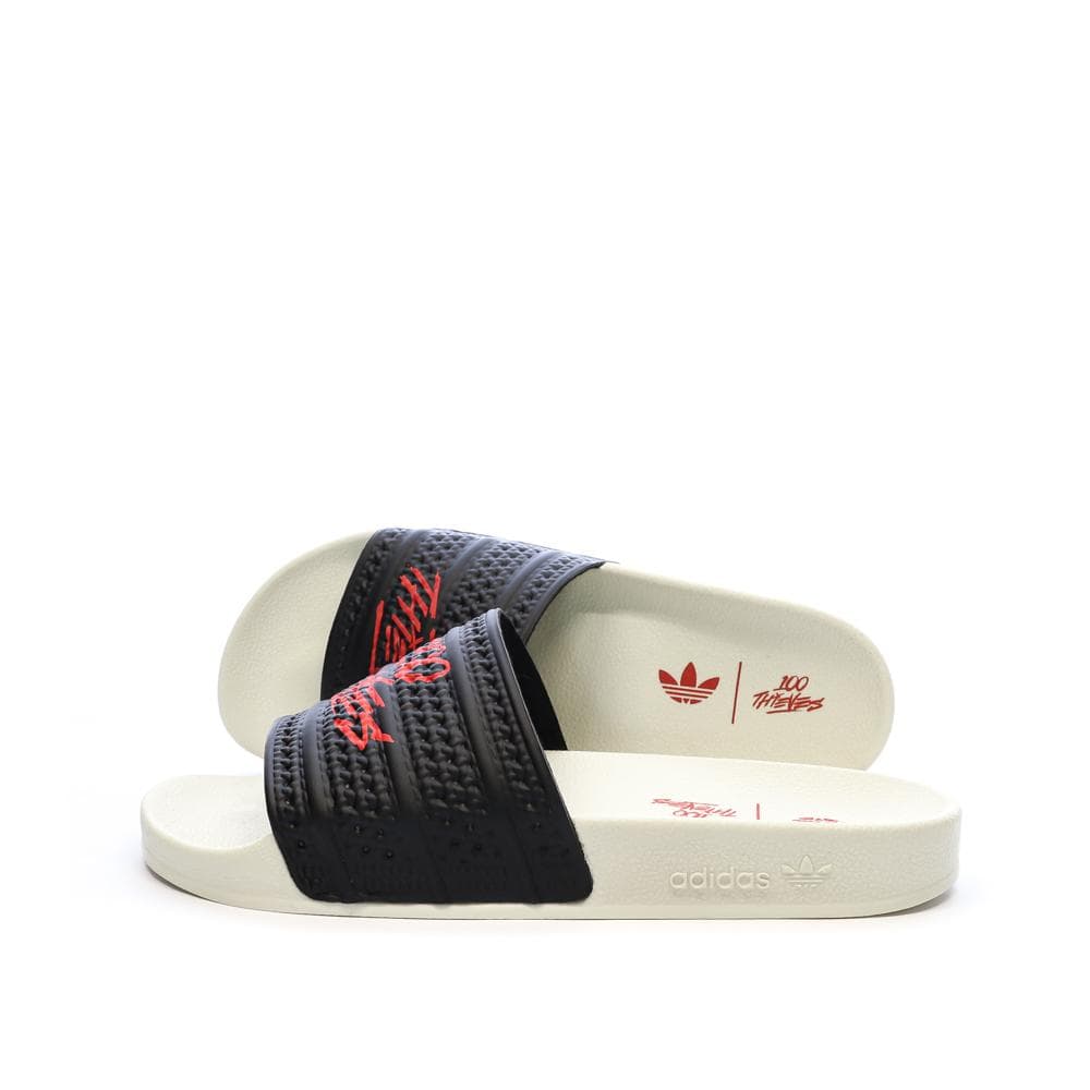 Claquettes Noires/Blanches Homme Adidas 100t Adilette 1