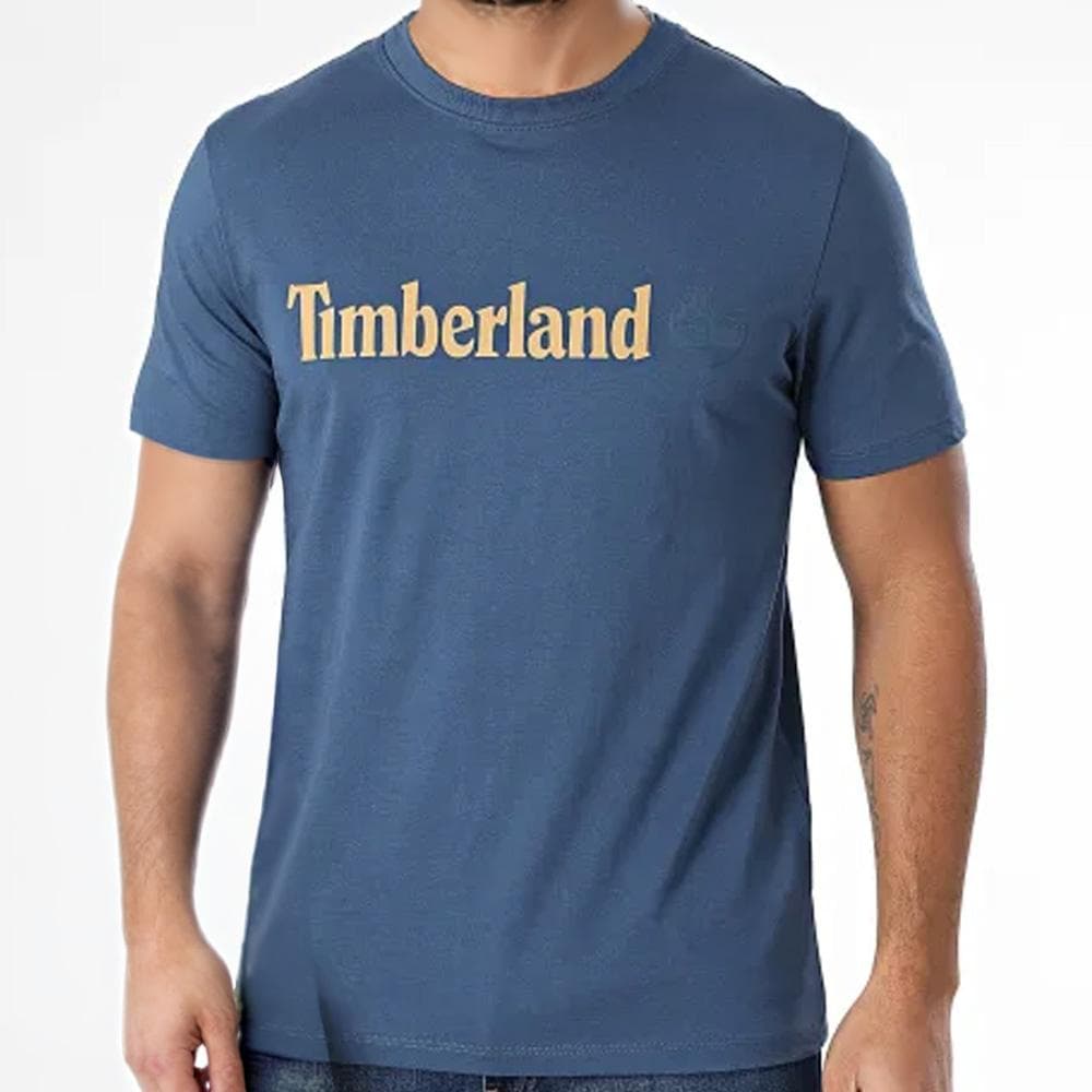 T-Shirt Marine Homme Timberland Linear 1