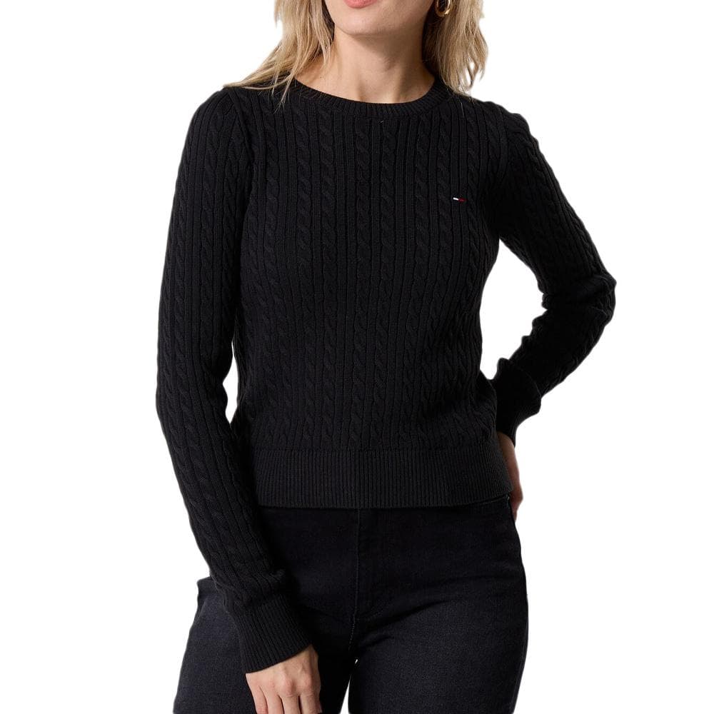 Pull Noir Femme Tommy Hilfiger Tjw Cable Essential 1