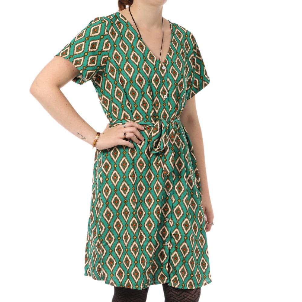 Robe à motifs Verte Femme Only Leah 1