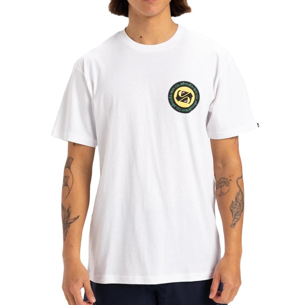 T-shirt Blanc Homme Quiksilver Circle Back 1